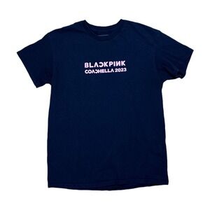 Blackpink T-Shirt Men Medium Black Excellent Coachella 2023 Music Festival Merch